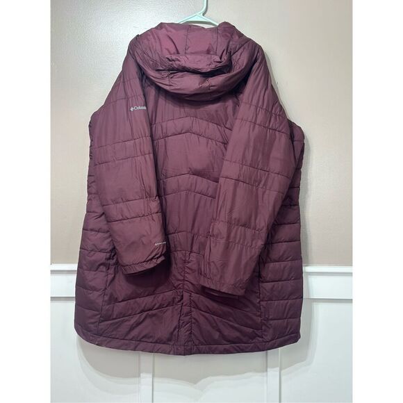 Columbia Karis Gale II Maroon Long Hooded Winter Coat Jacket Women's 3XL - Picture 14 of 15